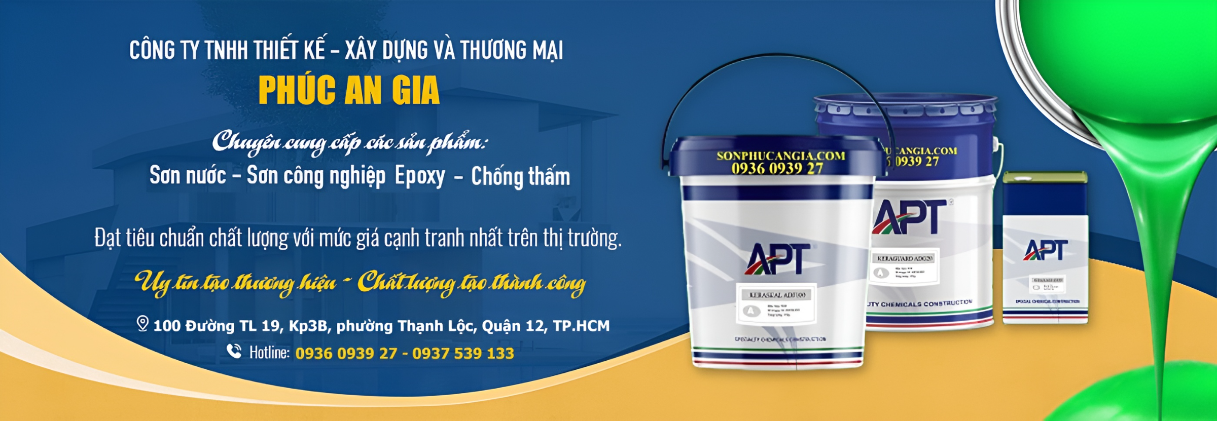 Cửa hàng sơn Phúc An Gia - Đối tác chính thức của JOTUN và APT