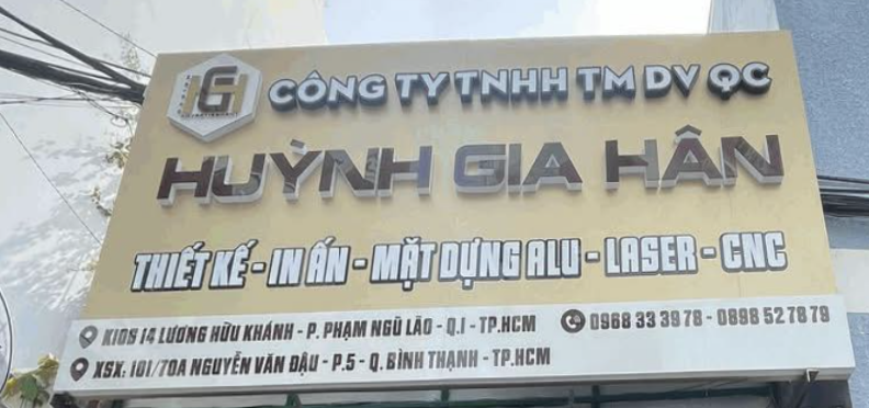 CÁC DỰ ÁN BẢNG HIỆU MỚI NHẤT CỦA HUỲNH GIA HÂN – THỰC TẾ, ĐẸP & CHẤT LƯỢNG TẠI TP.HCM