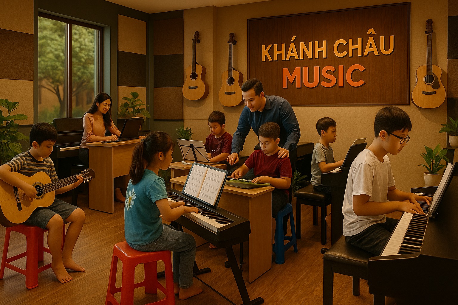 Lớp Nhạc Khánh Châu Music – Nơi Chắp Cánh Ước Mơ Âm Nhạc