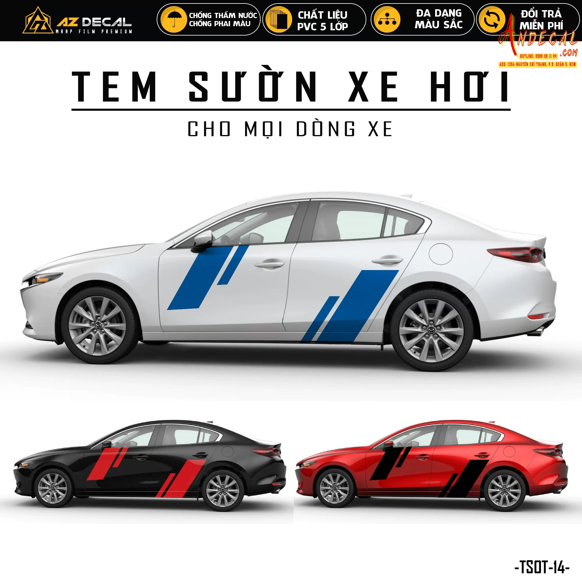 TOP ĐƠN VỊ CHUYÊN DÁN DECAL XE Ô TÔ UY TÍN TẠI NGUYỄN CHÍ THANH