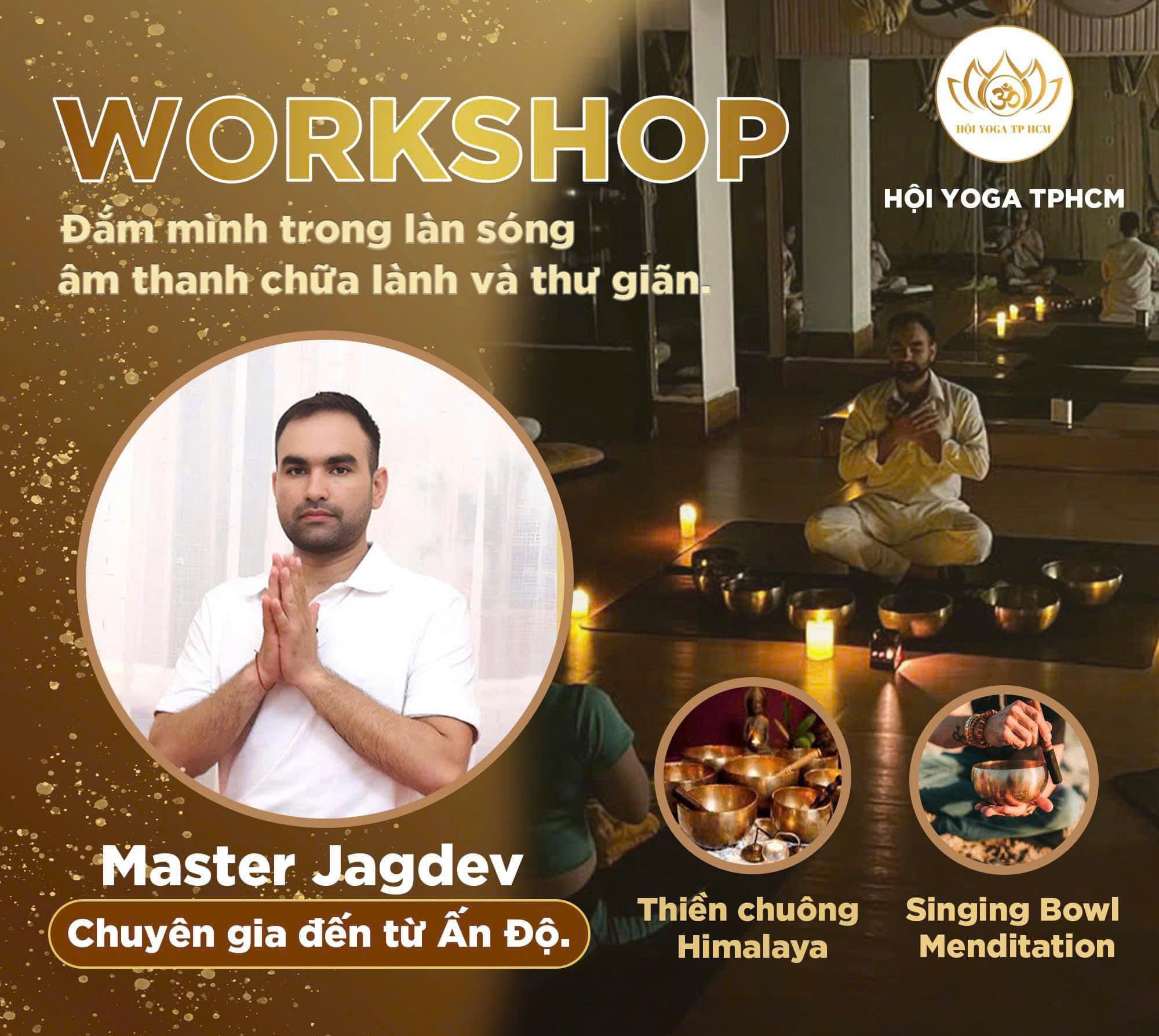 Workshop Thiền Chuông Xoay lần 1 tại Hội Yoga TPHCM – Trải nghiệm âm thanh chữa lành