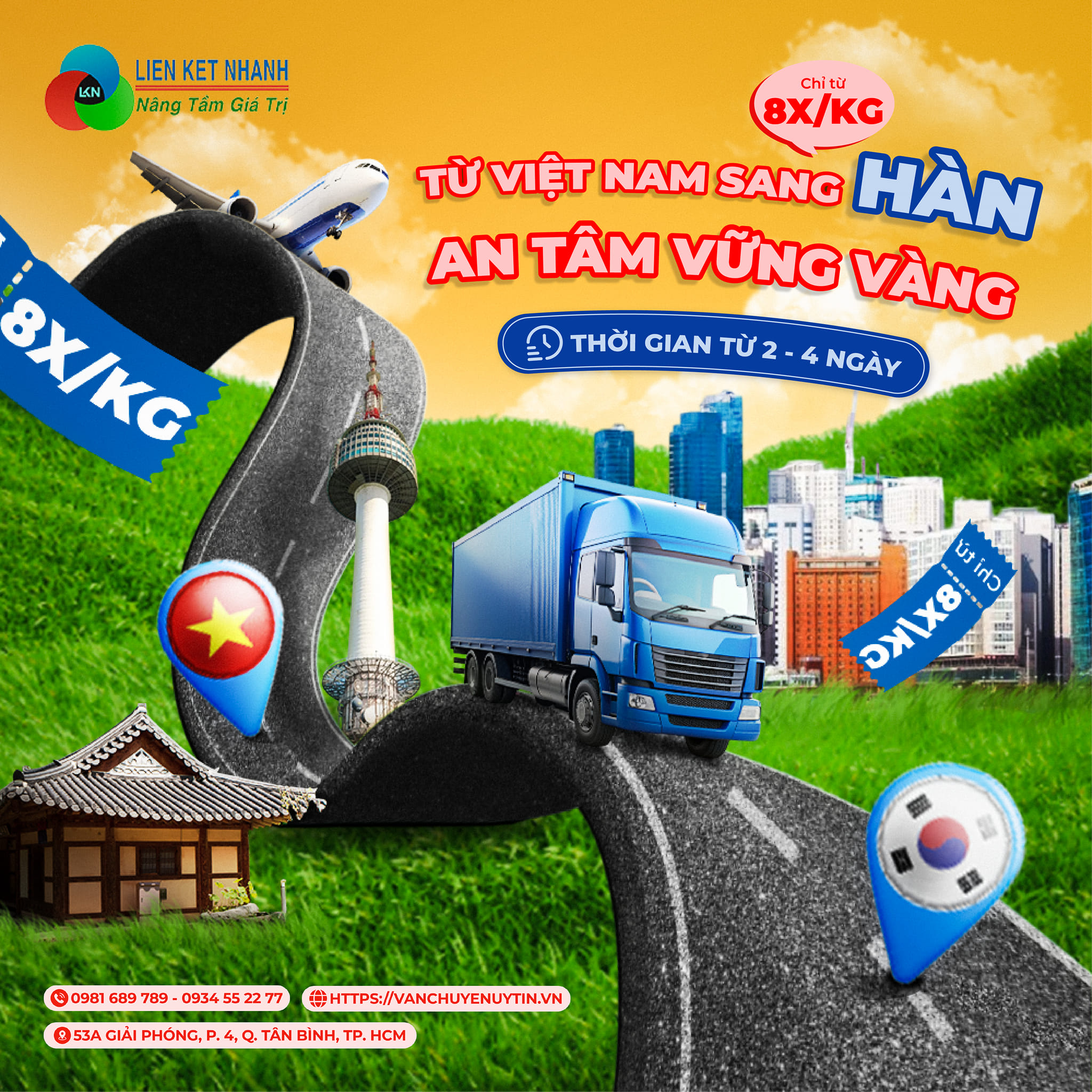 CÔNG TY TNHH TMDV GIAO NHẬN QUỐC TẾ LIÊN KẾT NHANH - DỊCH VỤ GỬI HÀNG ĐI HÀN QUỐC UY TÍN, NHANH CHÓNG