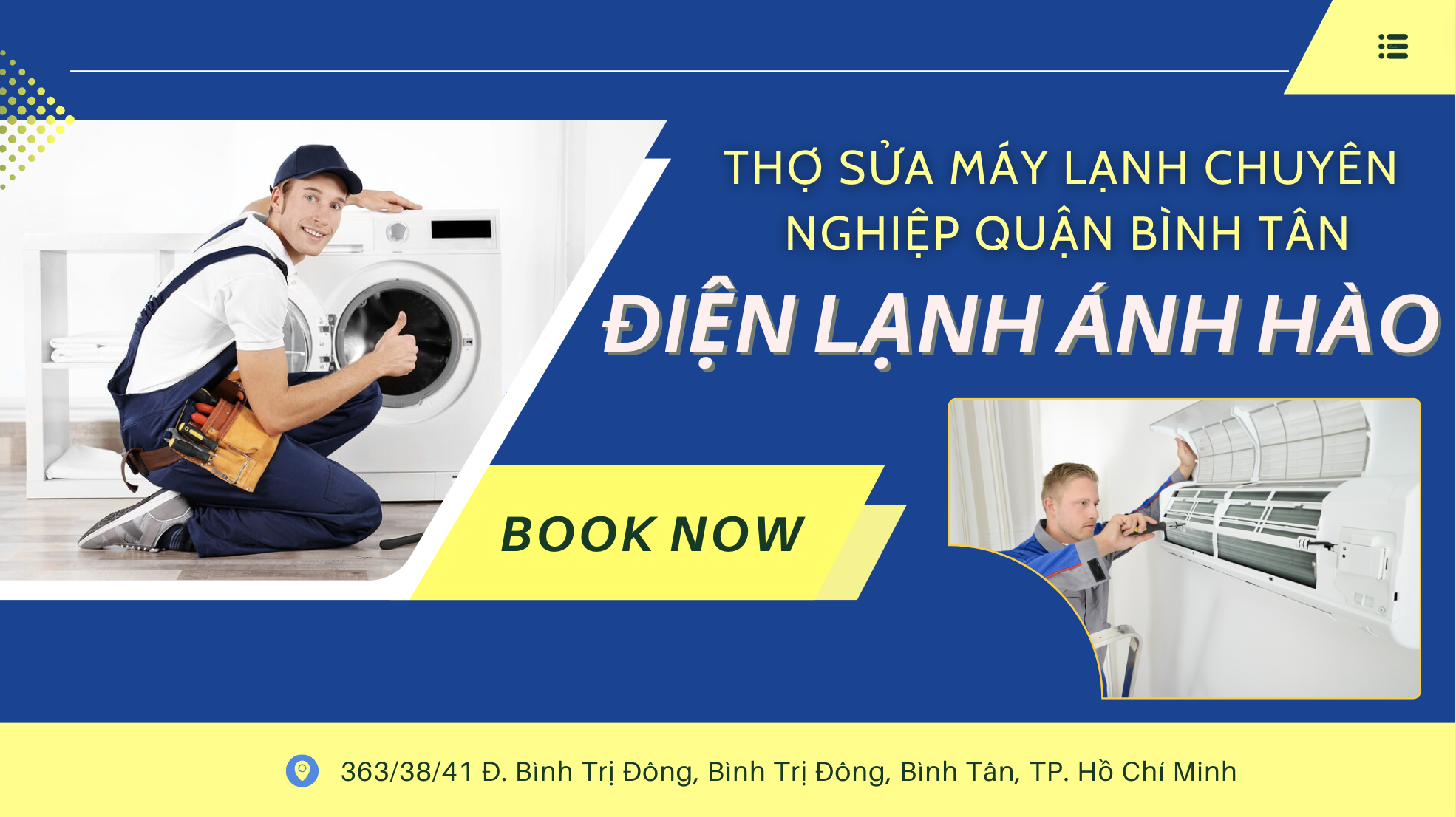Thợ Sửa Máy Lạnh Chuyên Nghiệp Quận Bình Tân - Điện Lạnh Ánh Hào