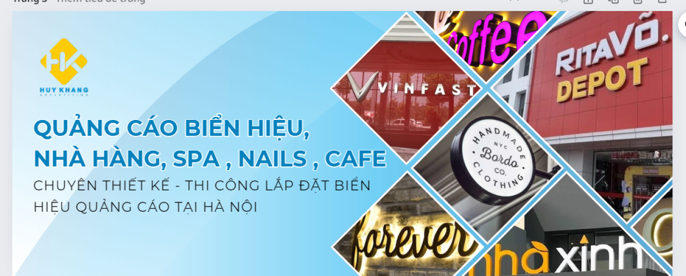 🎯 TOP 3 ĐƠN VỊ LÀM BẢNG HIỆU QUẢNG CÁO UY TÍN NHẤT TẠI HÀ NỘI