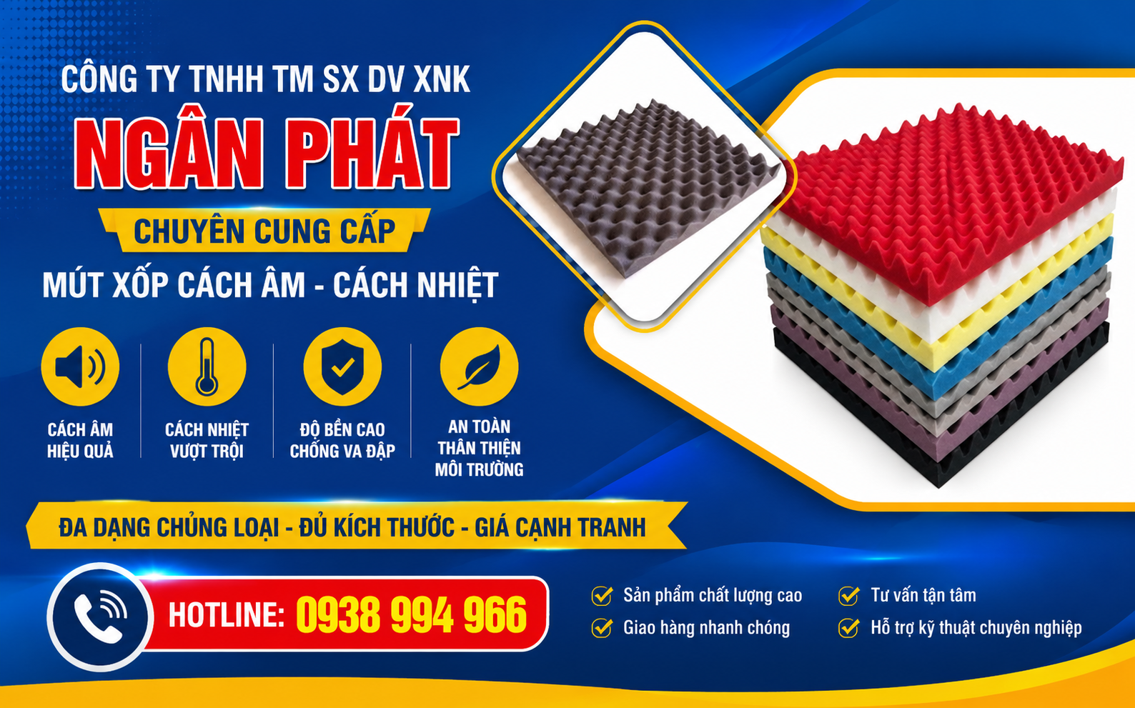 Top 3 đơn vị cung cấp mút xốp cách nhiệt uy tín, chất lượng tại Quận 12