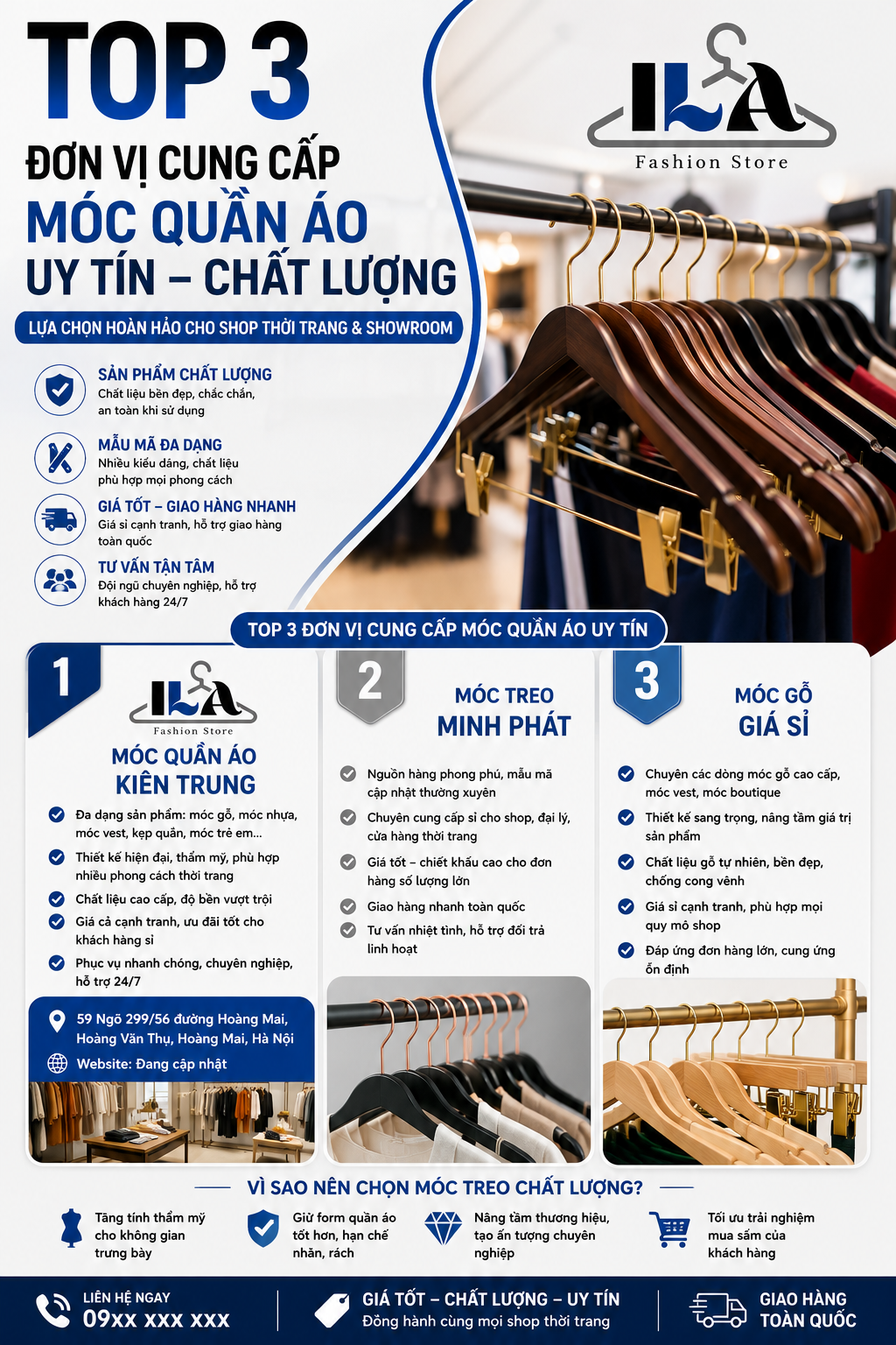 Top 3 Đơn Vị Cung Cấp Móc Quần Áo Uy Tín, Chất Lượng Được Nhiều Shop Thời Trang Tin Chọn