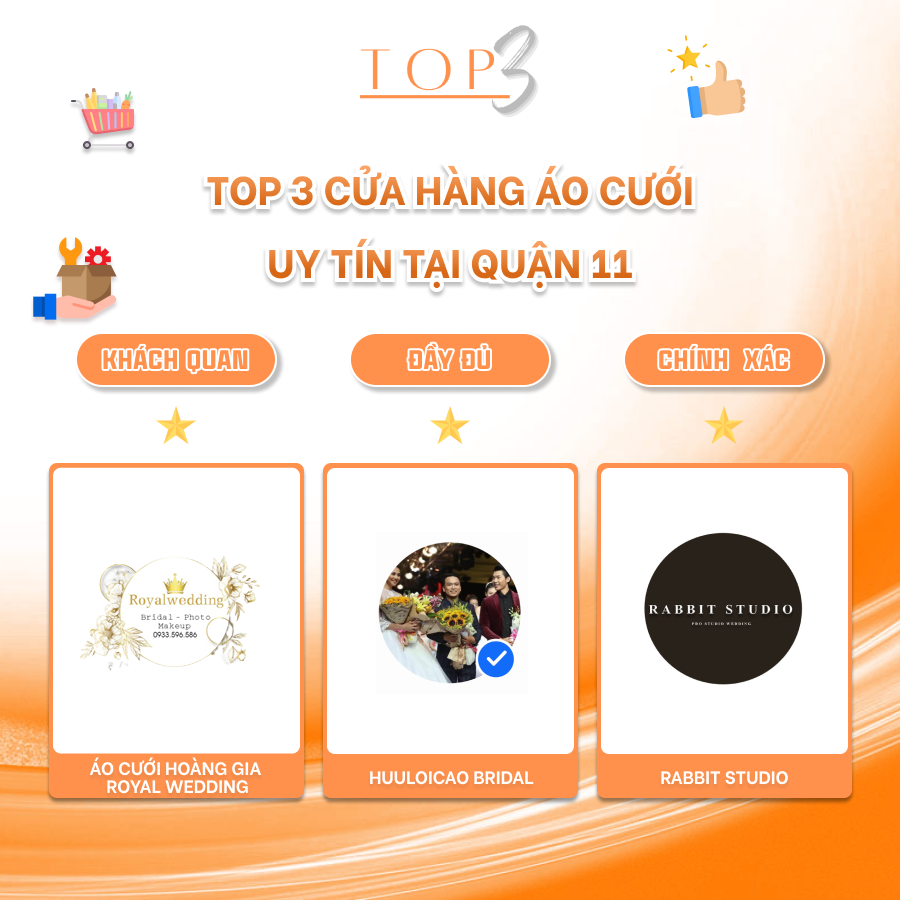 TOP 3 CỬA HÀNG ÁO CƯỚI UY TÍN QUẬN 11