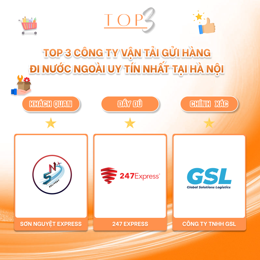 Top 3 công ty vận tải gửi hàng đi nước ngoài uy tín nhất tại Hà Nội