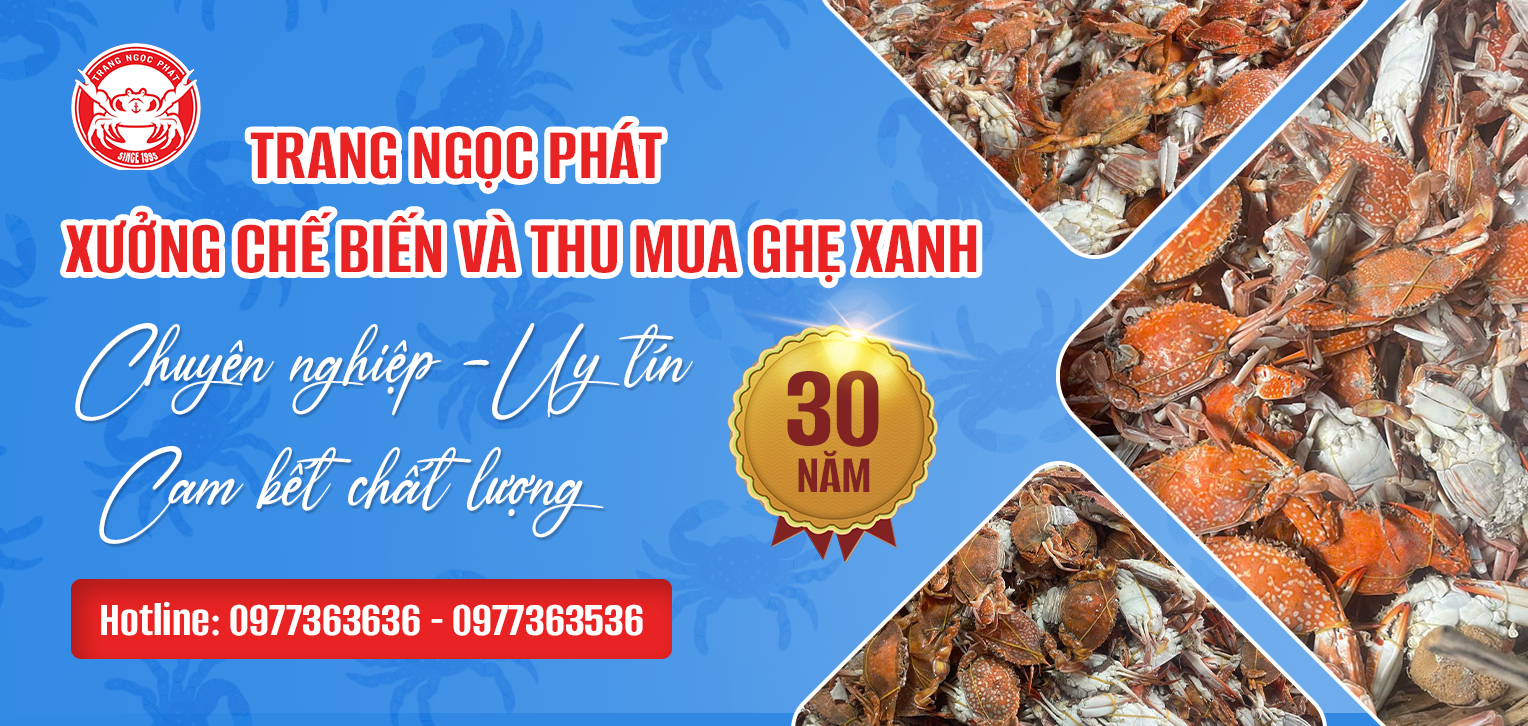 chế biến và thu mua ghẹ xanh