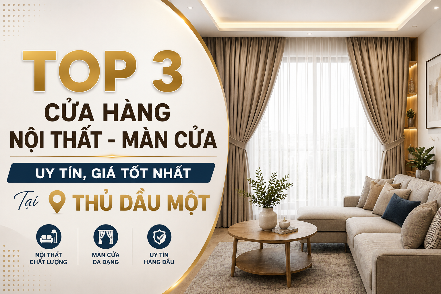 Top 3 Cửa Hàng Nội Thất - Màn Cửa Uy Tín, Giá Tốt Nhất Tại Thủ Dầu Một