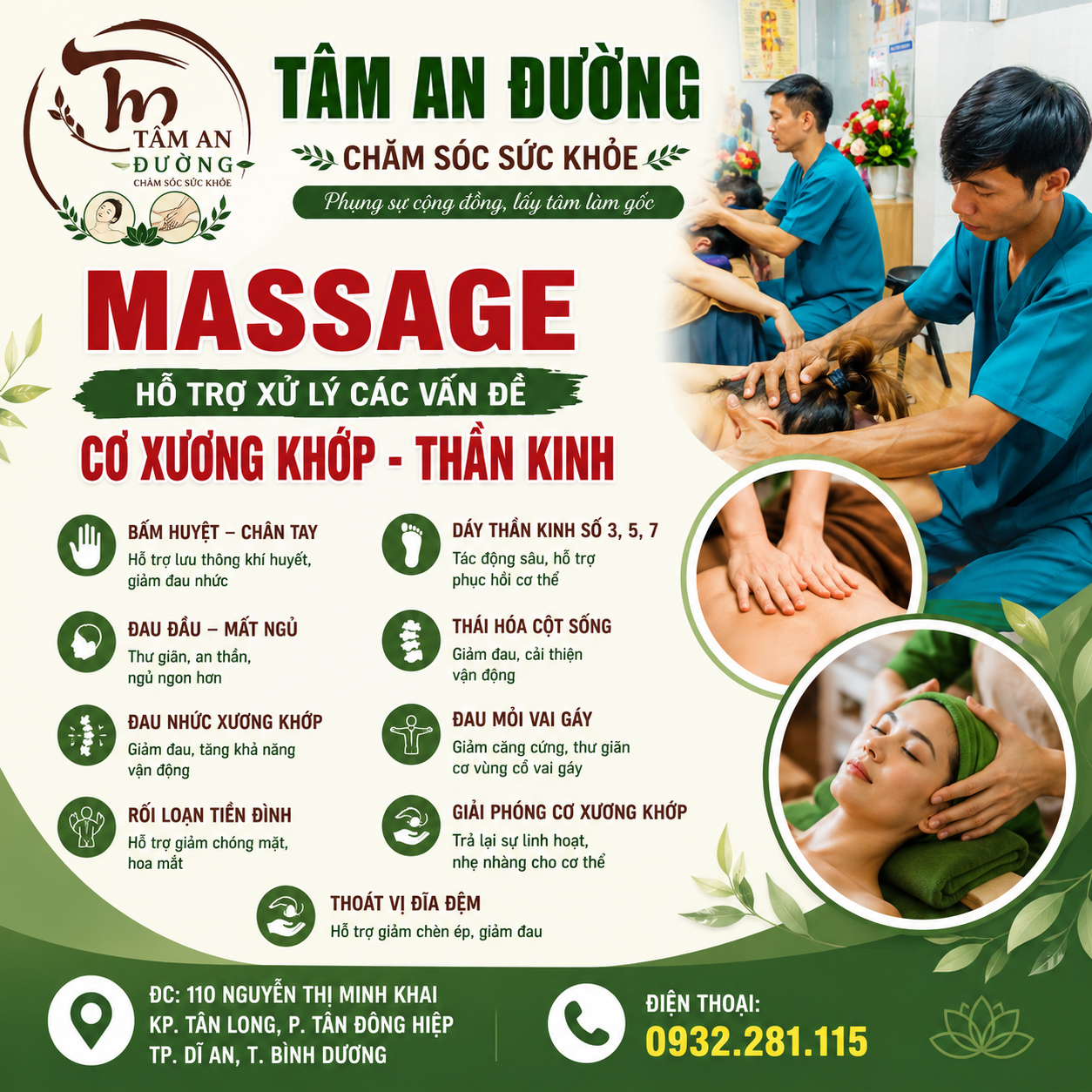 Top 3 Địa Chỉ Massage – Chăm Sóc Sức Khỏe Cơ Xương Khớp Uy Tín Tại Dĩ An Bình Dương