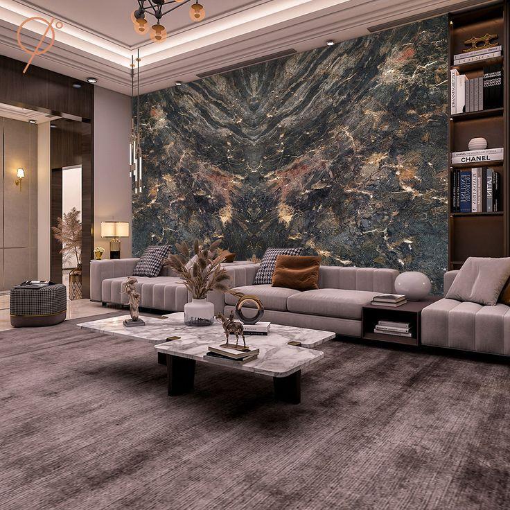 Living Room Interior Design Ideas | Black Siena Giano | Granite Wall | Ninety Degree Stone | Interior design living room, Interior design, Living room interior
