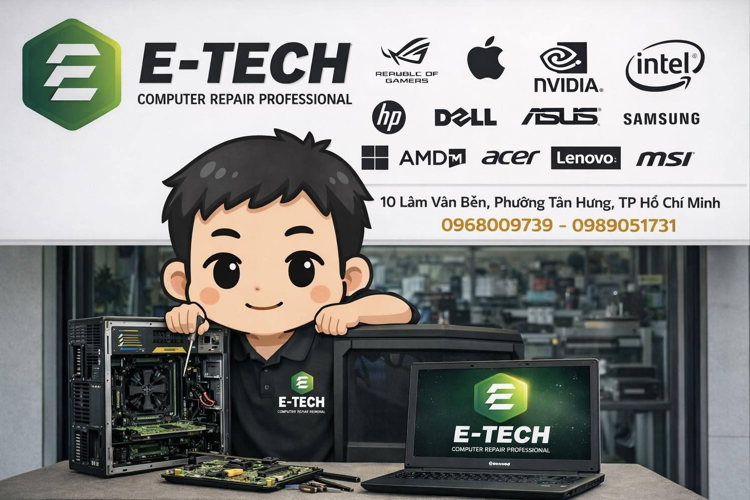 Top 3 đơn vị sửa máy tính uy tín Quận 7, hỗ trợ nhanh và minh bạch