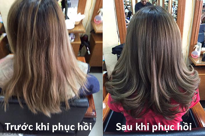 Combo Cắt + Gội + Sấy + Phục Hồi Tóc Khô Hư Tổn Với Bộ 3 Mibon Thần Kỳ Tại Hồ Bá Hair Salon