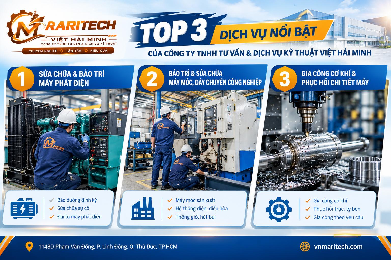 Top 3 dịch vụ nổi bật của Công ty TNHH Tư vấn & Dịch vụ Kỹ thuật Việt Hải Minh