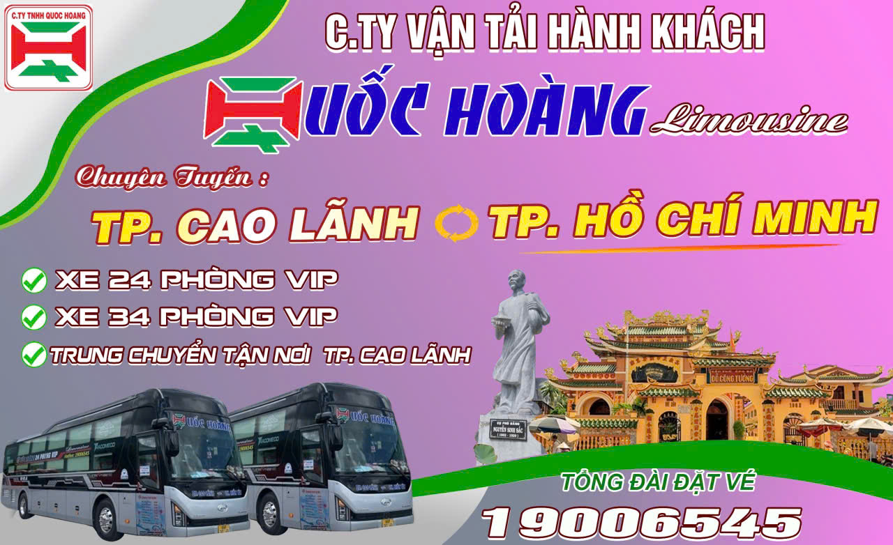 Top 3 nhà xe uy tín tuyến Đồng Tháp - Hồ Chí Minh