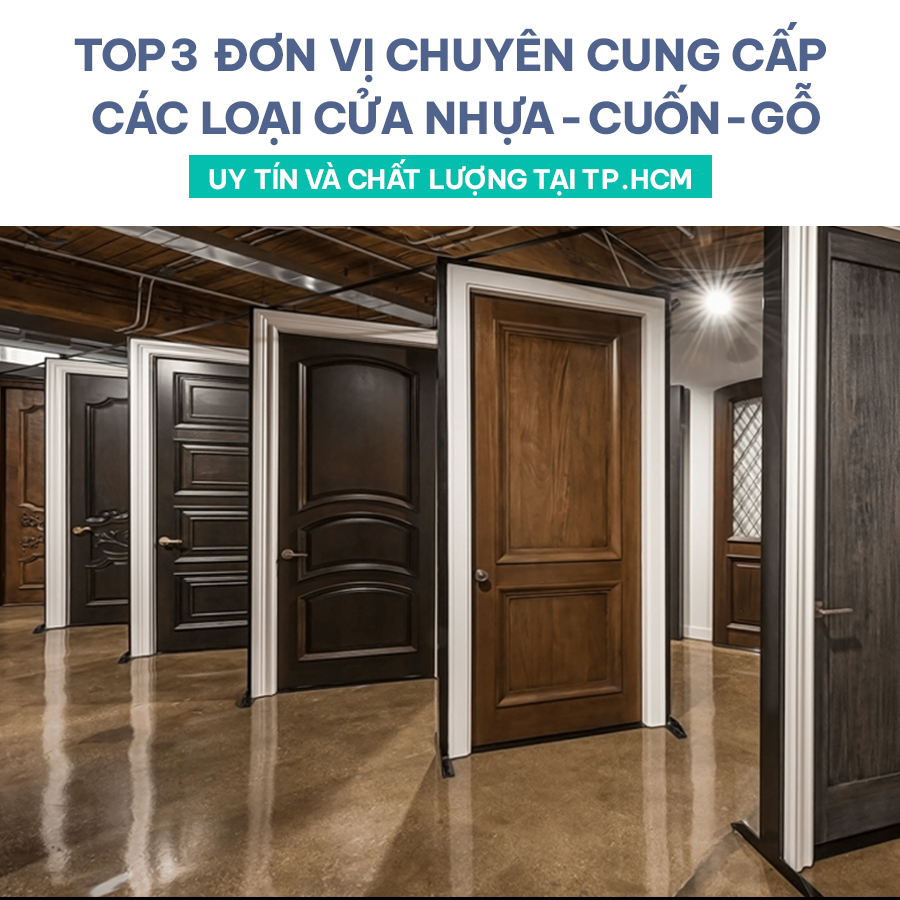 TOP 3 ĐƠN VỊ CHUYÊN CUNG CẤP CÁC LOẠI CỬA NHỰA - CUỐN - GỖ UY TÍN CHẤT LƯỢNG TẠI TPHCM