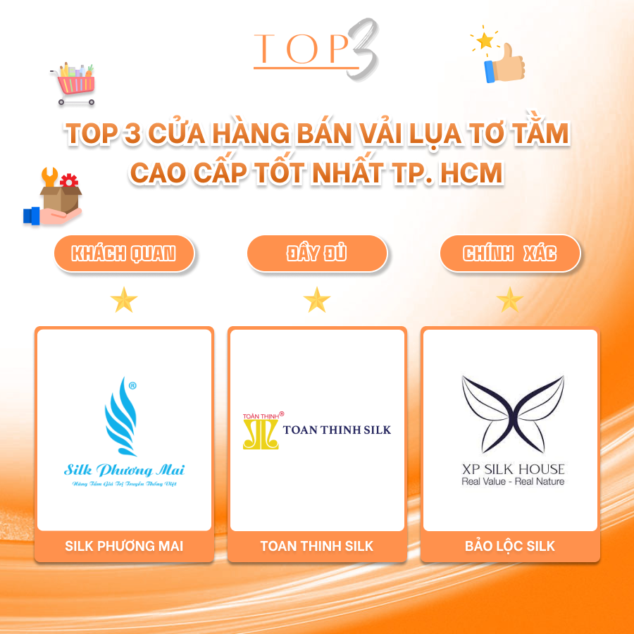 TOP 3 CỬA HÀNG BÁN VẢI LỤA TƠ TẰM CAO CẤP TỐT NHẤT TP. HCM