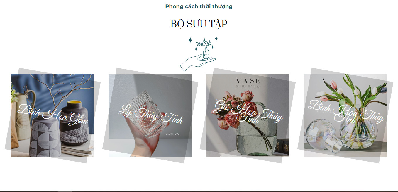 bộ sưu tập bình hoa thủ công